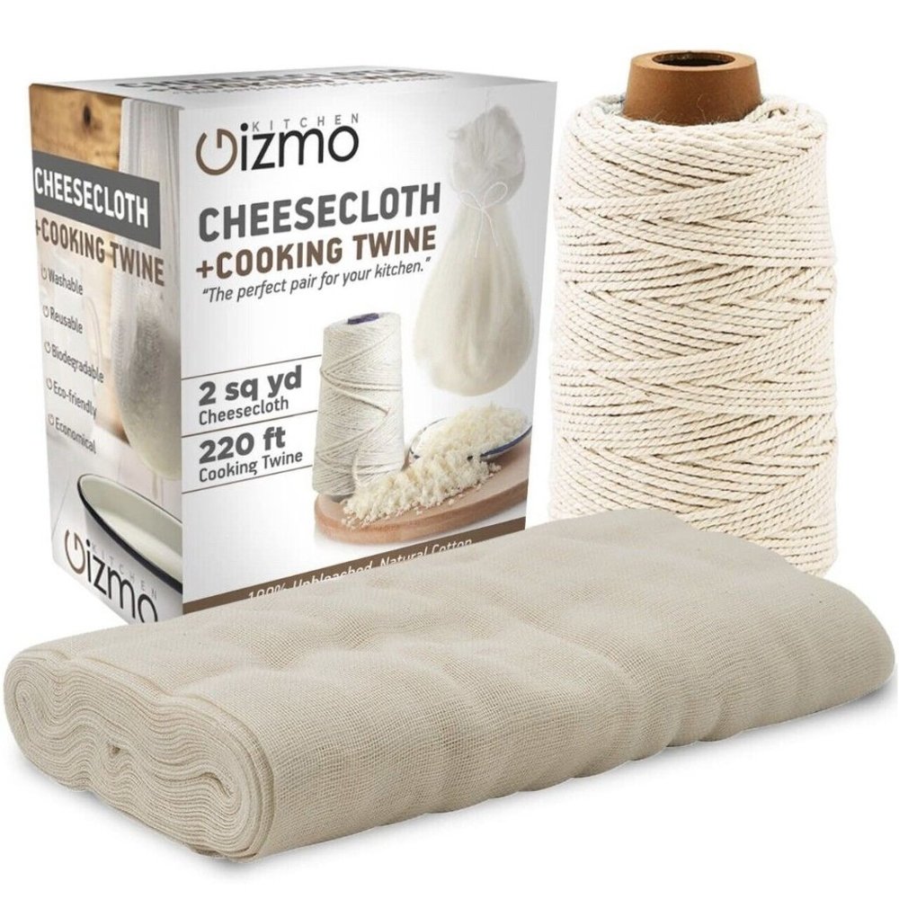 4 -Kitchen Gizmo Cheesecloth & Cooking Twine - 5 sq yd Cheesecloth & 220…